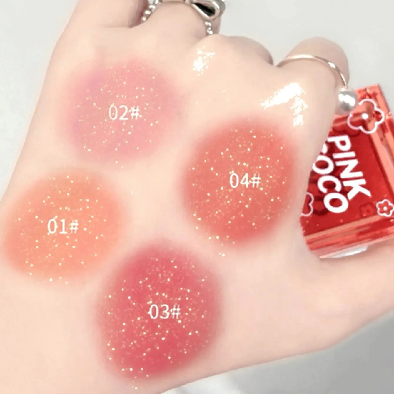 PINKCOCO fine flash soft fog fluffy powder blusher monochrome natural eye shadow single board multipurpose 250325