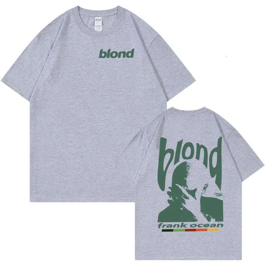 Rapper Frank Retro Graphic T Shirt Men's Hip Hop Ocean Album Clothing T-Shirts Y2k Unisex Blond Fashion Oversized Cotton T-Shirt