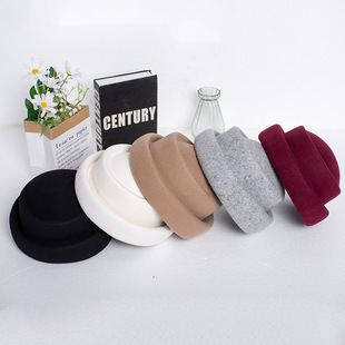 Elegant Sweet Style Wool Beret for Women Autumn and Winter Hat French Age-Reducing Princess Hat 250118