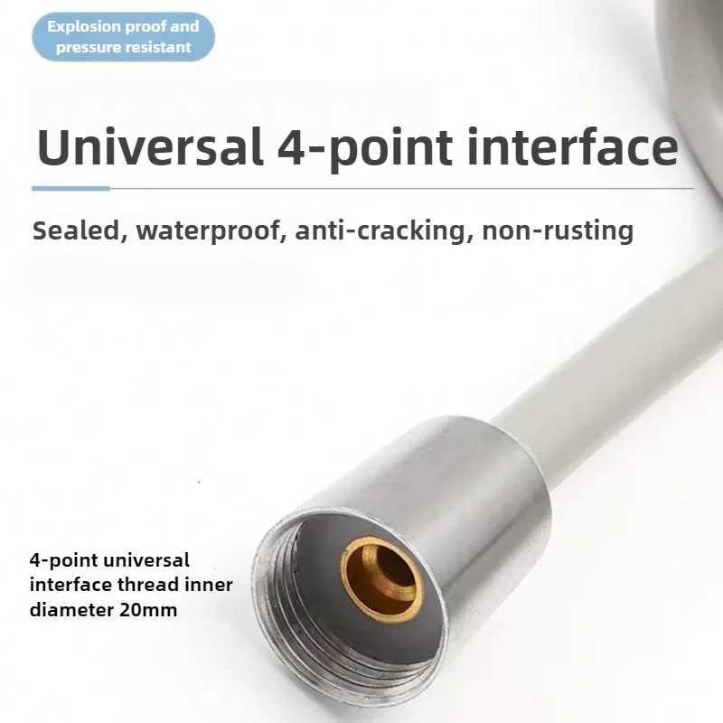 1PC 2m 5m Spring Shower Hose Meters Water Plumbing Hose Plastic Bathro Water Toilet Bidet Sprayer Telephone Line soft Hoses Y251107