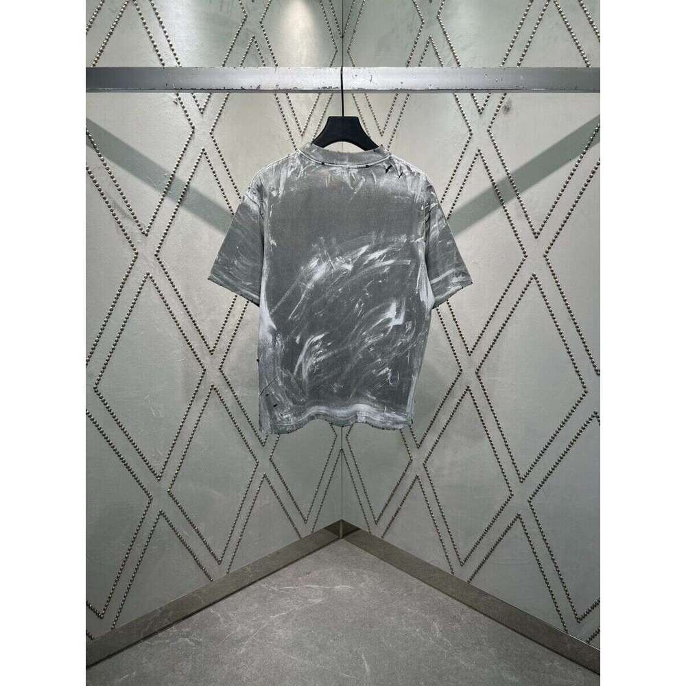 European and American letter graffiti loose fit unisex T-shirt