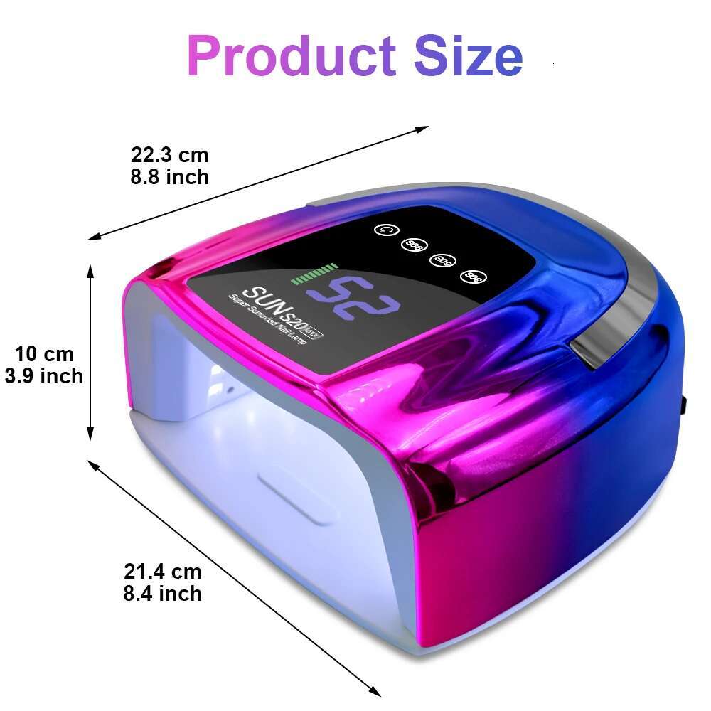 Cordless Rechargeable UV With LED Display Wireless 48LEDS Nail Drying Lamp For Curing All Polish Gel Salon Tools