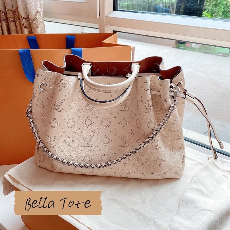 New Doutique grade bella bag Womens crossbody shoulder bag designer handbag mirror quality Perforated flowers letter shopping bag luxury leather chain tote purse