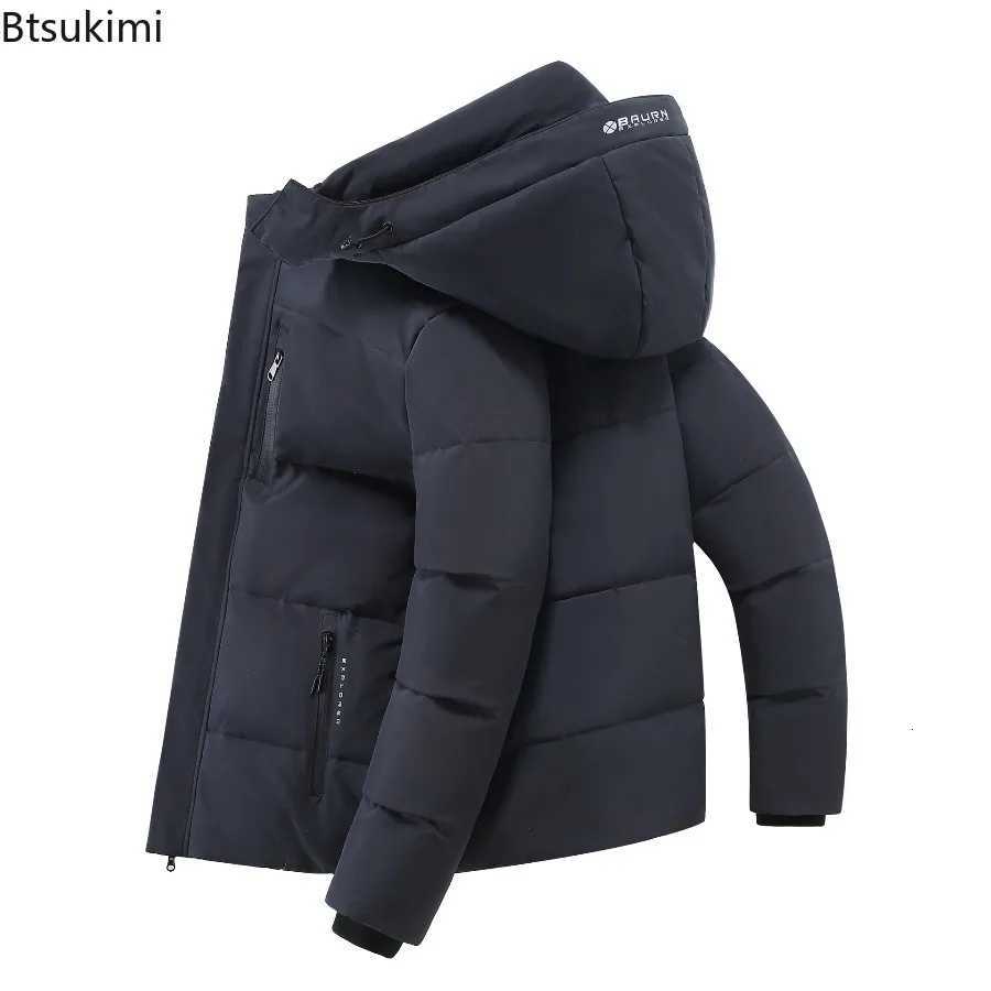 2025 Mens Black Hooded Casual Puffer Jackets Winter White Duck Down Coats Quality Male Outdoor Windproof Thicker Warm ParkasT251107