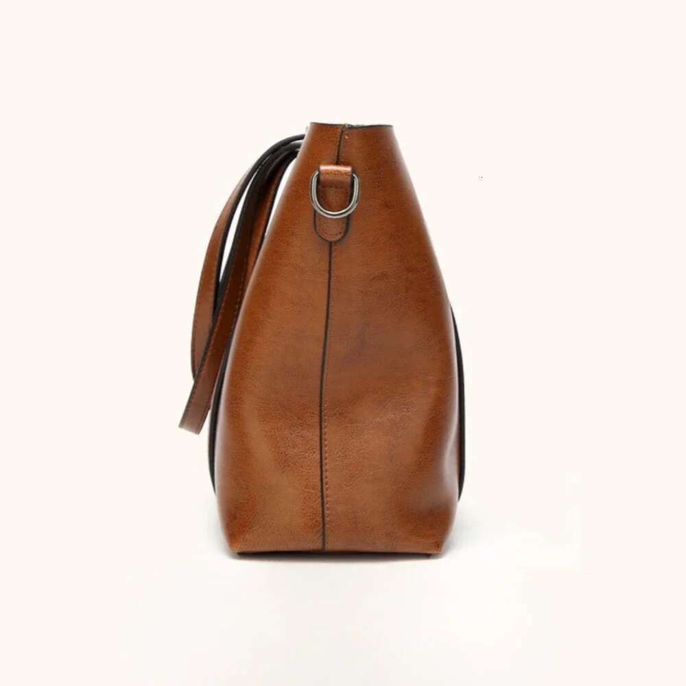 for Oil Shoulder Wax Leather Tote Crossbody Bag Vintage Satchels Women Bags Designer Handbag High Quality