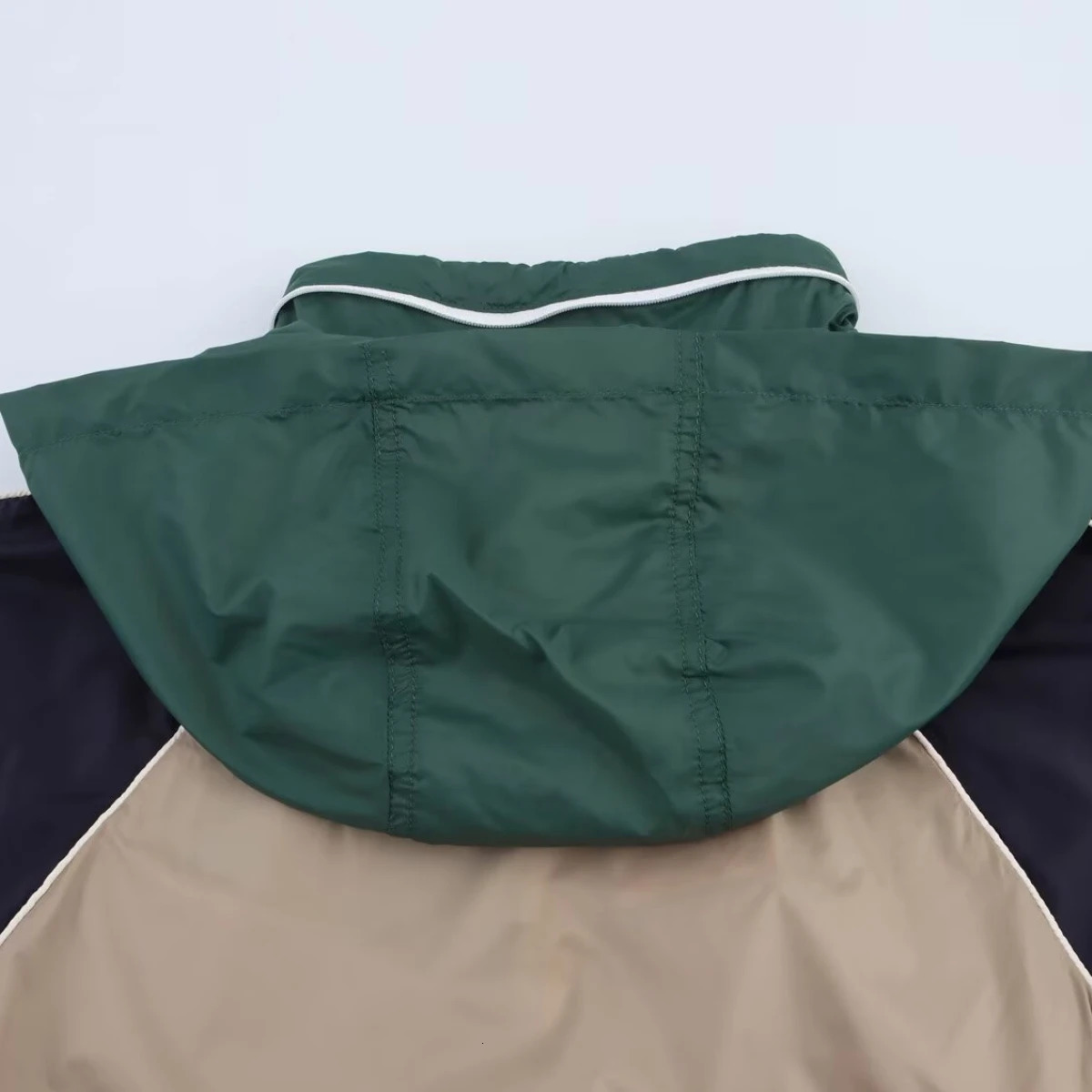 ZBZA Womens Color Matching Sports Jacket Trouser Set Hoodie Top Elastic Waist Tie SpringSummer Casual Chic 250407