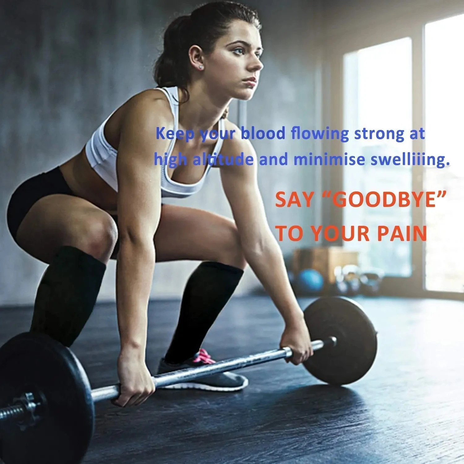 367Calf Compression Socks Men Varicose Veins Diabetes Edema Sports Running Football Basketball Riding Knee 250226