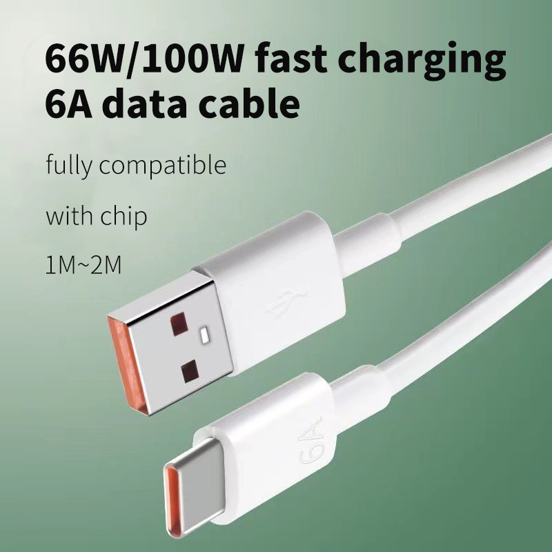Premium Quality Thickened Wire 6A Fast-Charging Cable (USB To Type C) Designed Specifically For OnePlus and Vivo Phone