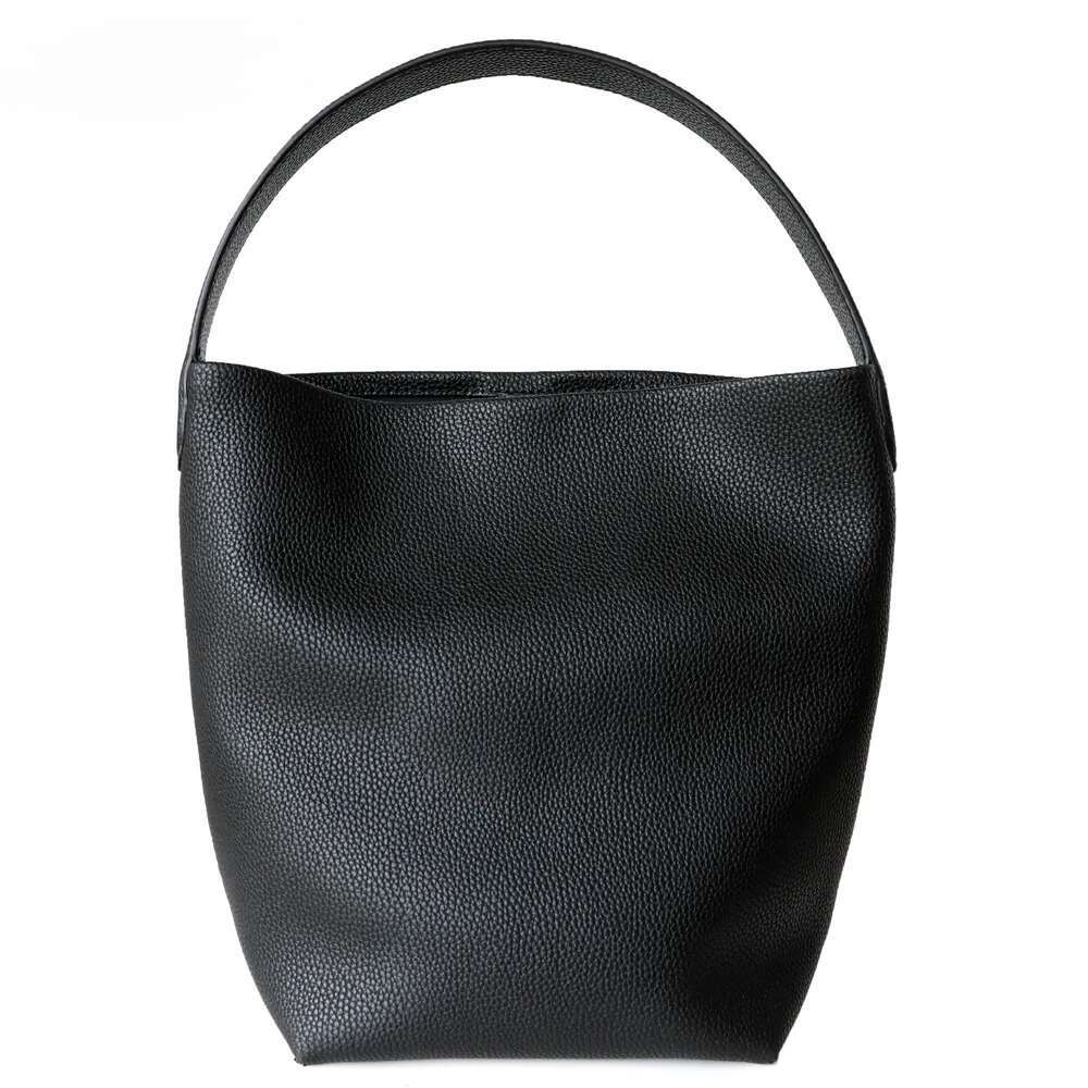 Minimalist All-Match Big Travel Bucket Tote Cowskin Women Shoulder Shopper Bag 2 Size High Quality Cowhide Leather Handbag