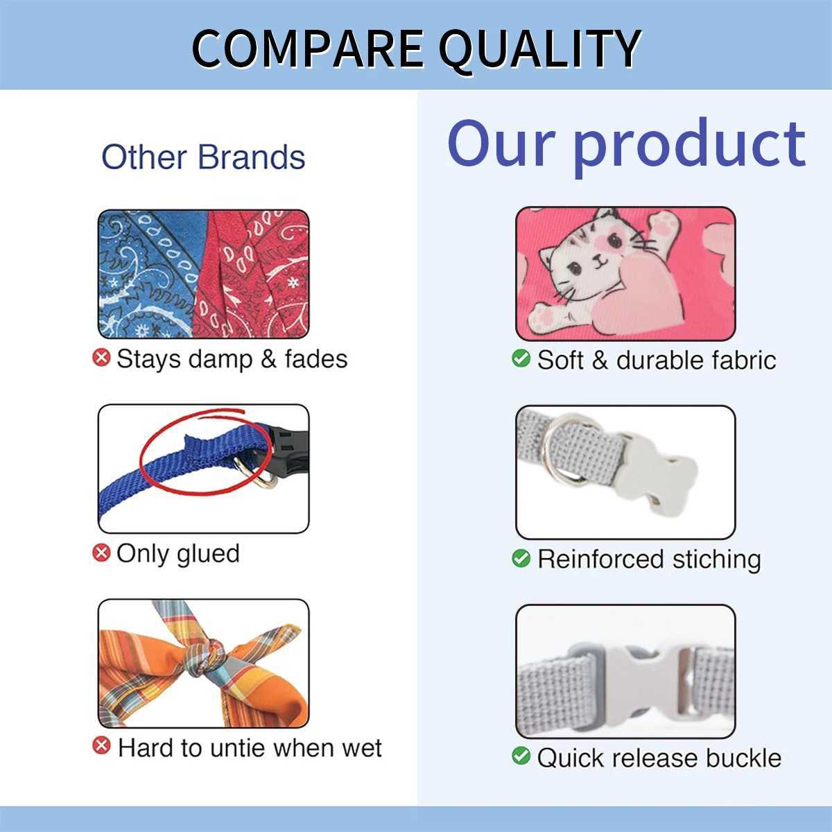 3PC pet bib set cute dog bib cat and dog triangle bandage suitable for small and medium-sized pets M250407