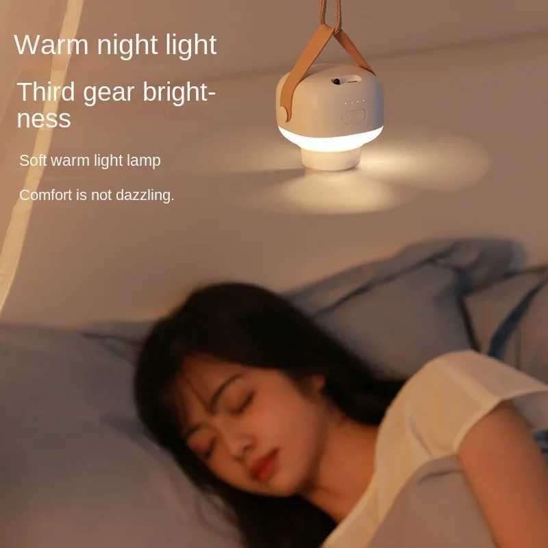 Portable wireless mini ceiling fan light USB fan with remote control stand night light home outdoor camping New Year giftsW251106