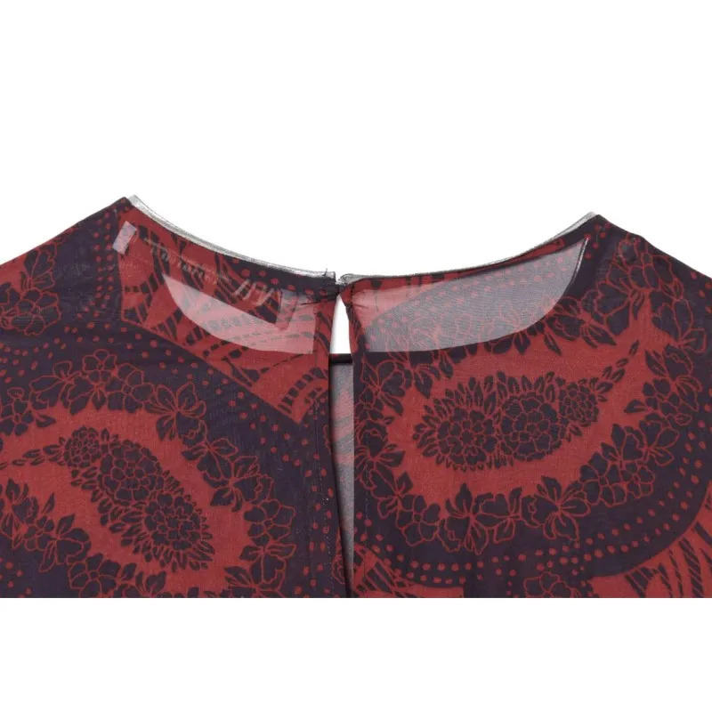 HipTeam Womens Printed Shirt Spring Casual Lace up Long Sleeve Folded and 250407