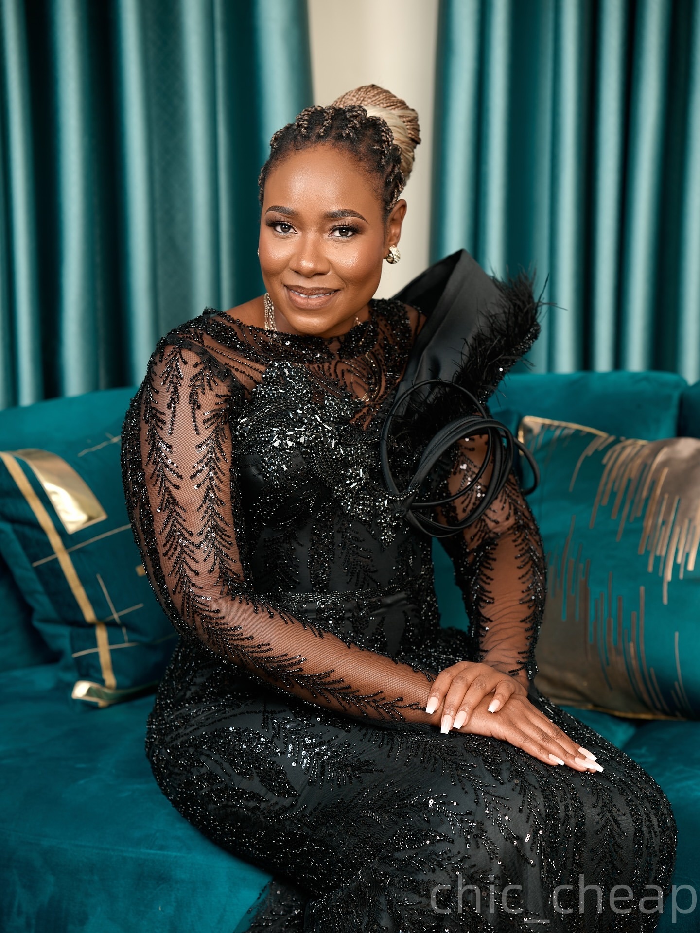 Aso Ebi Black Mermaid Prom Dresses 2026 Feather Crystals Sequined Evening Formal Party Second Birthday Engagement Gowns Plus Size Dress For Special Oc