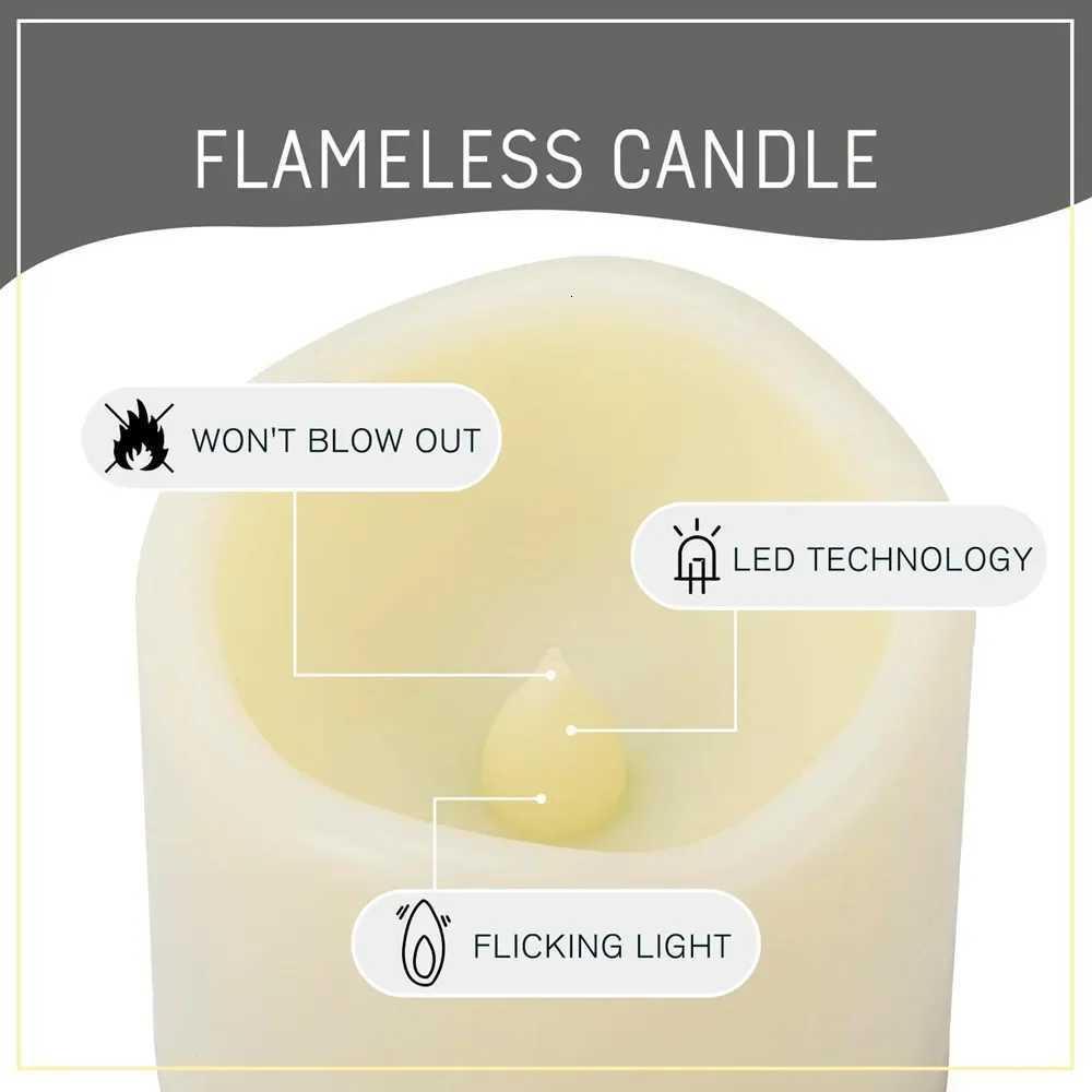 3pcs/set LED Flameless Candles Flickering Light with Remote Control for Christmas Festival Wedding Home Party Decor Lighting W251107