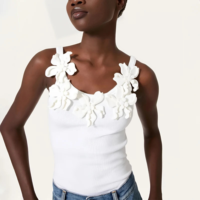 NIGO LP Womens Summer Flower y Staff Collar Zipper Elastic Knitted Shirt Cotton Sleeveless Vest #nigo61584 250407