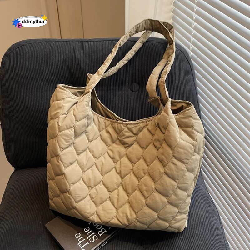 Fashion Casual Multi-pocket Women's Shoulder Bags Large Capacity Commuter Ladies Book Tote Waterproof Nylon Female Handbags ddmythur