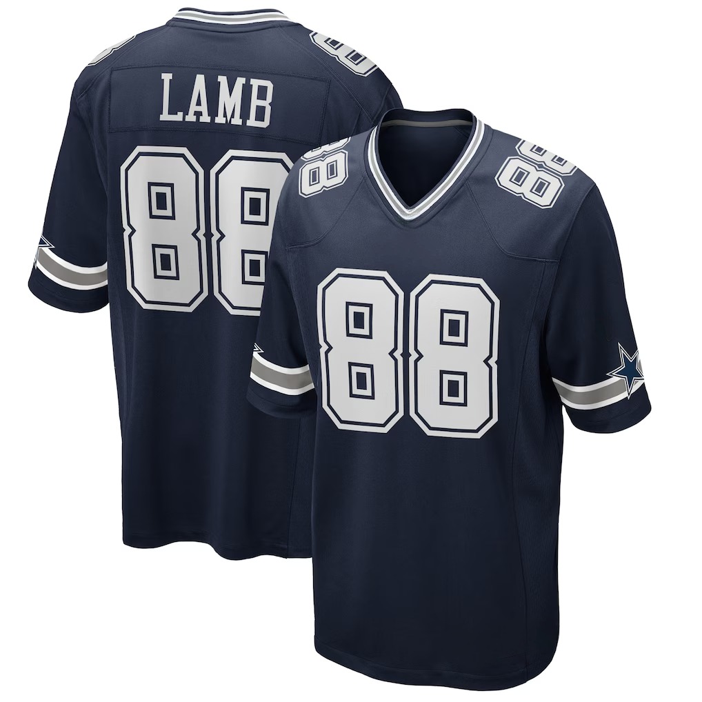 American Famous brand Dallas Football jerseys with men women youth customized #4 Prescott #11 Parsons #88 Lamb #70 Diggs