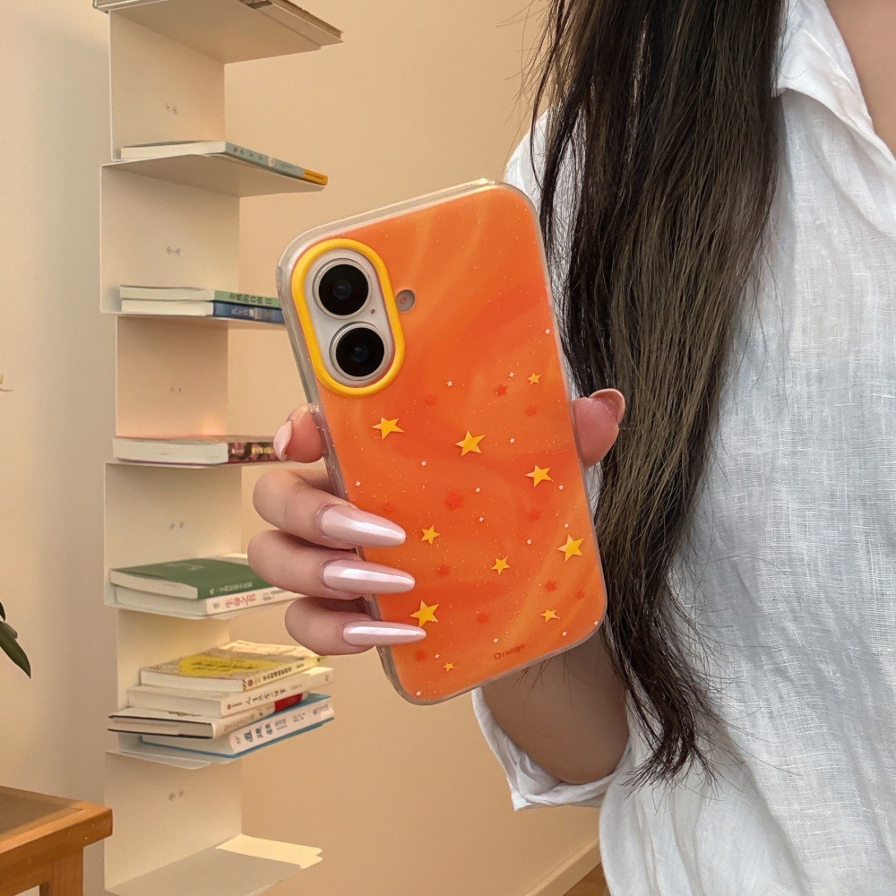 Rendered Star Cartoon Phone Case Compatible with iPhone 17Pro Max Simple Protection iPhone 16/15 Pro Personalized