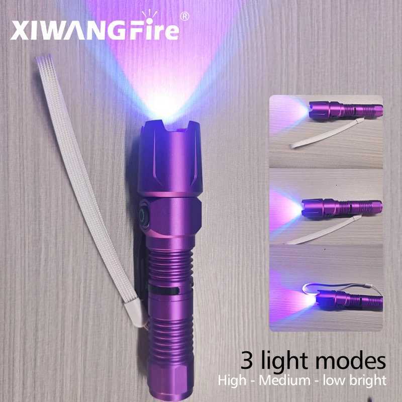 30W 395nm UV Flashlight USB-C Rechargeable Powerful Black Light for Pet Urine Detection And Resin CuringW251106
