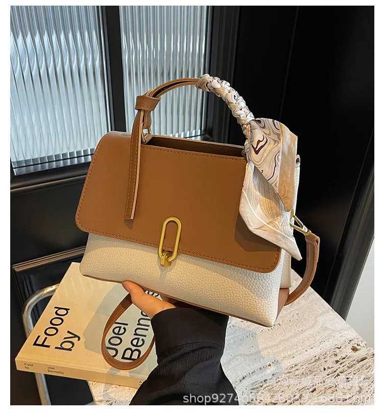 2025 New Womens Premium Color-Blocked Handbag - Stylish Chic Versatile Shoulder/Crossbody Compact DesignW251106