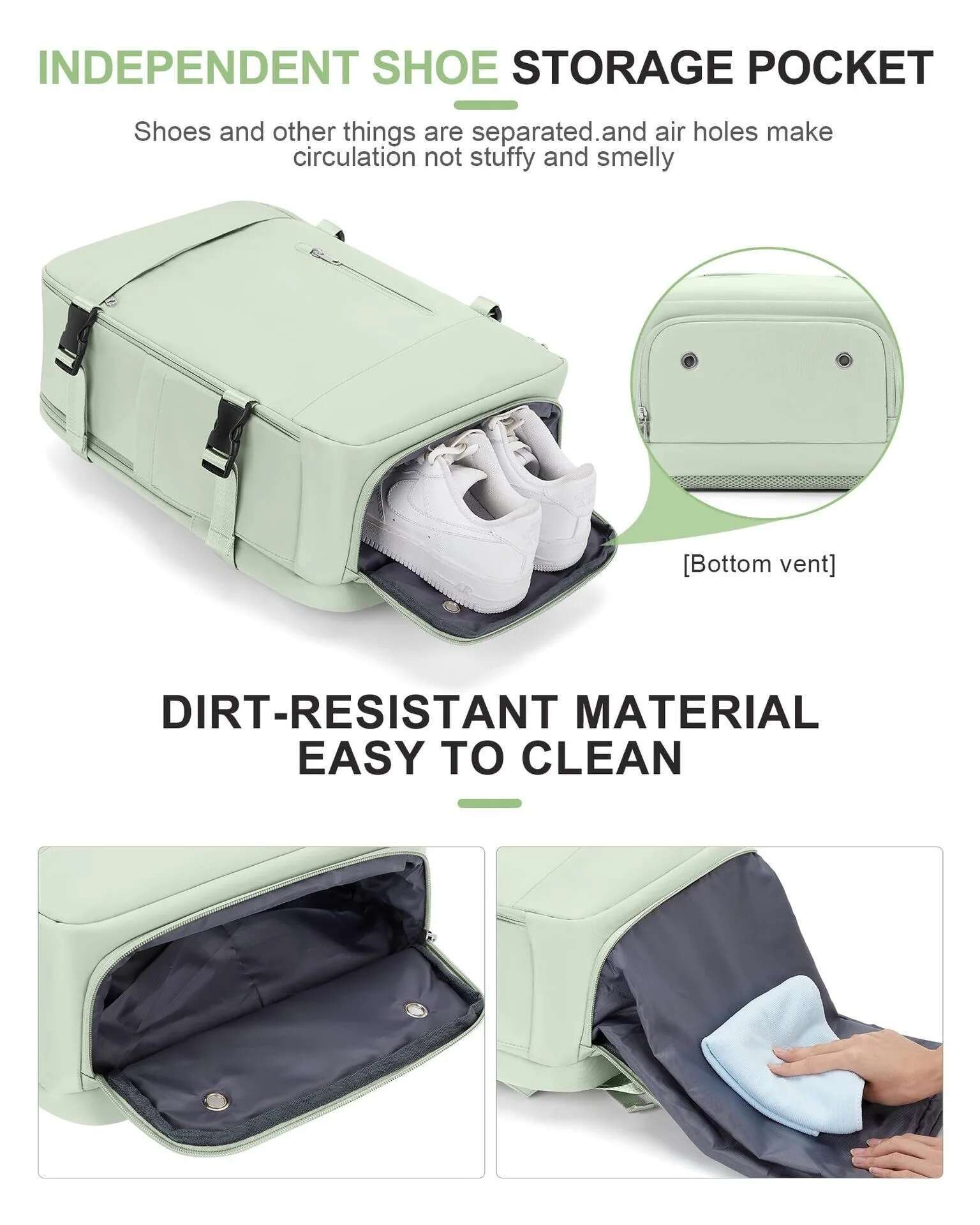 Large Travel Backpack Laptop Bag Women Men Carry On Lage Students Business Trip USB Charge Extendible 40L Weekender Mochila