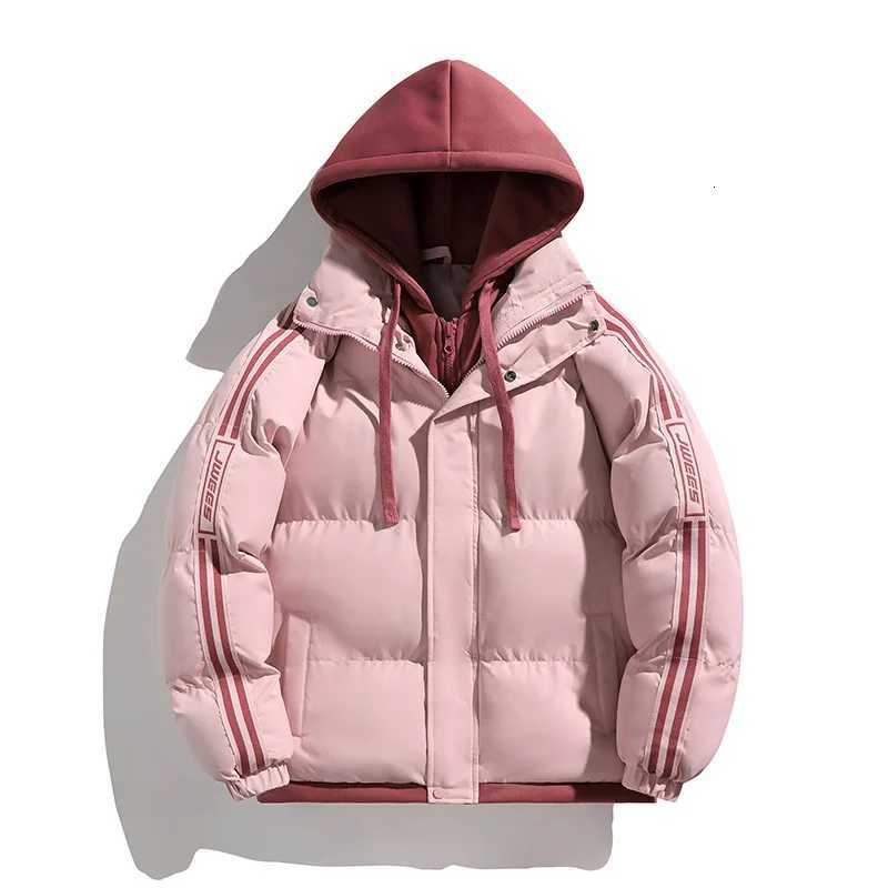 New Fashion Couple Coats Men Detachable Hooded Loose Casual Winter Coats Down Jackets Quality Male Thicker Warm Parkas Size 3XLT251107