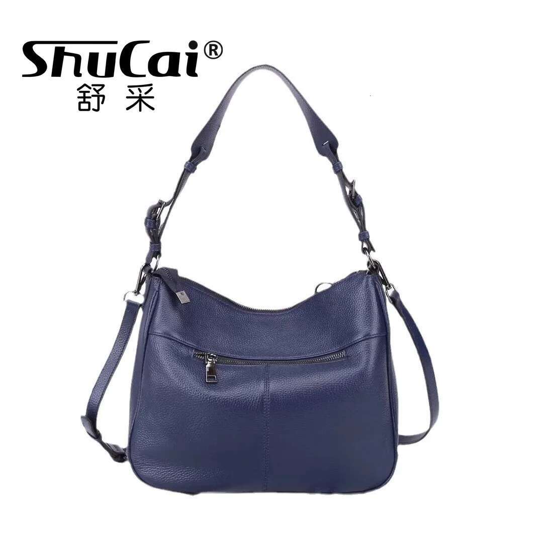 Genuine Leather Large Capacity Tassel Handbags Fashion New Single Shoulder Crossbody Tote Women's Bag