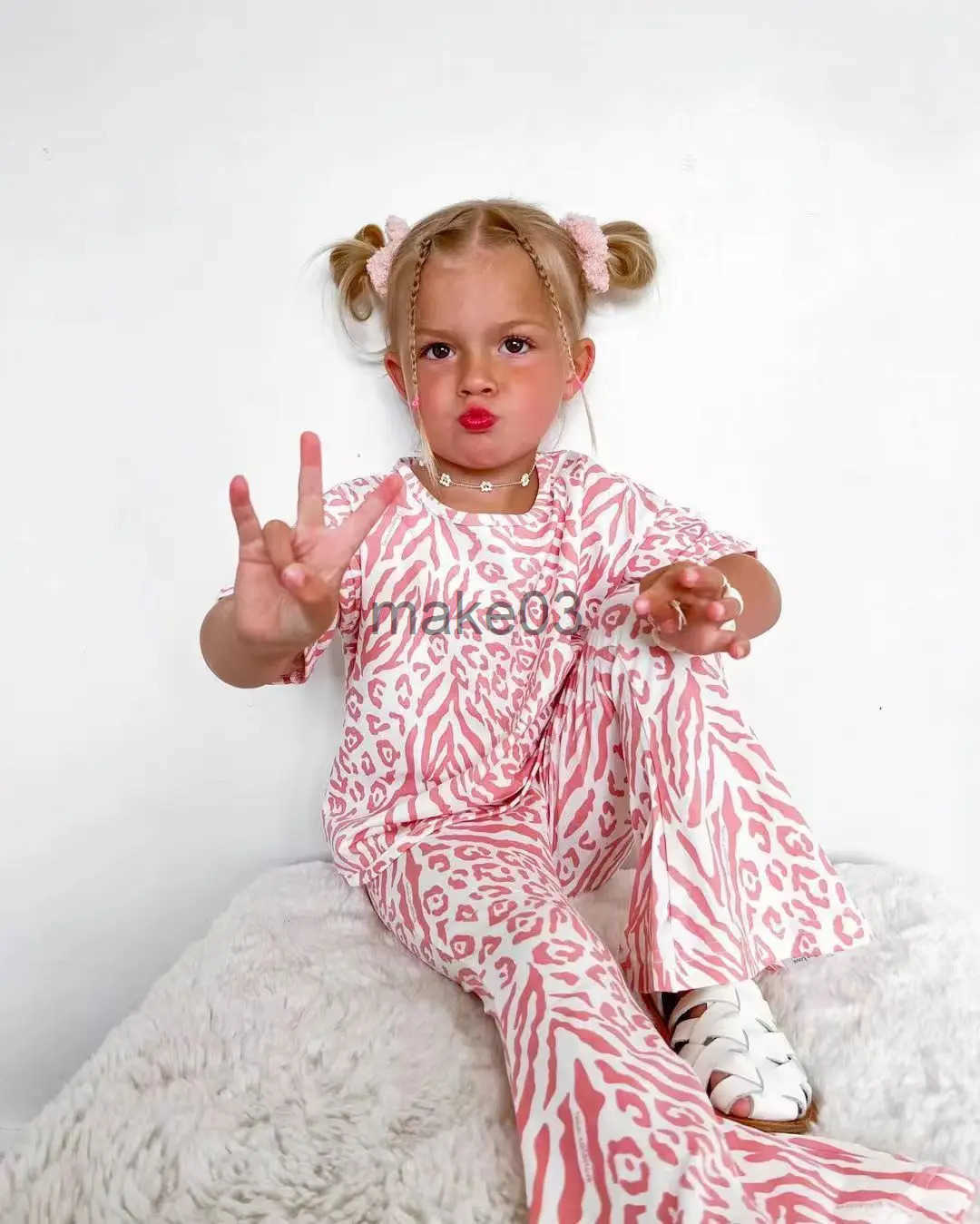 Summer Girls ClothSets Baby Children Clothes Fashion Tops + Pants 2Pcs Outfits Kids Tracksuit 2 3 4 5 6 7 8 Year J250403
