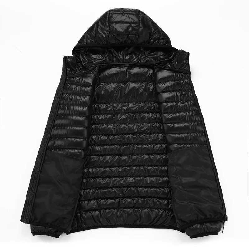 NewBang 9XL 10XL Mens Large Size Down Coats Ultra Light Down Jacket Men Lightweight Feather Hooded Warm Portable Winter CoatT251107