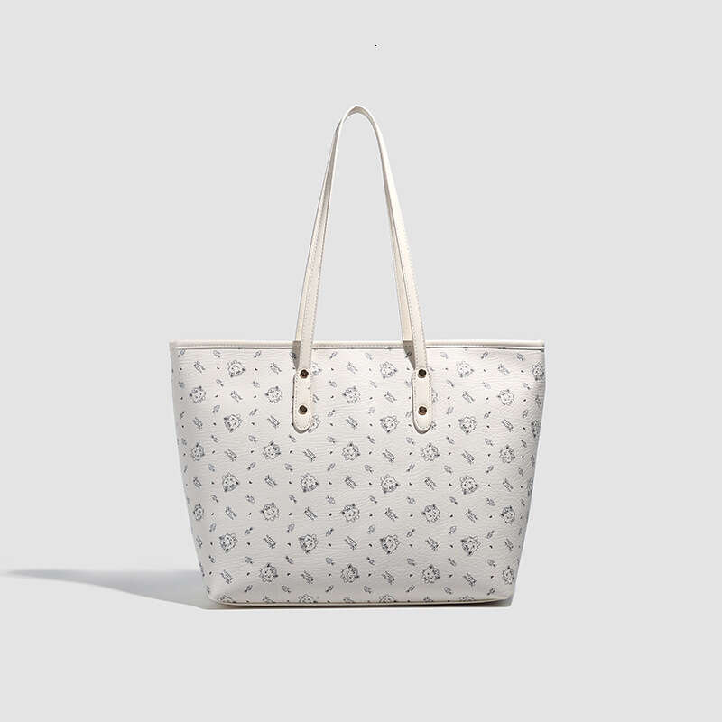 Designer Bag Printed PU Retro Tote Trendy Personality Daily Simple Shoulder Handbag New Women S