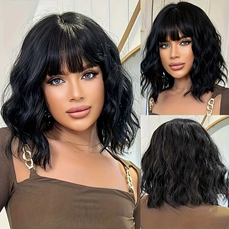 3X1 Middle Part Lace Wig Bob Wigs 200 Density Body Wave Wig With Bangs Brazilian Virgin Human Hair Short Bob Human Hair Wigs W251107