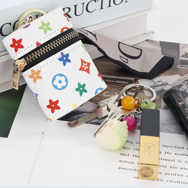Coin purse keychain Mini female mouth red envelope storage wireless earphone protective case cute 2025