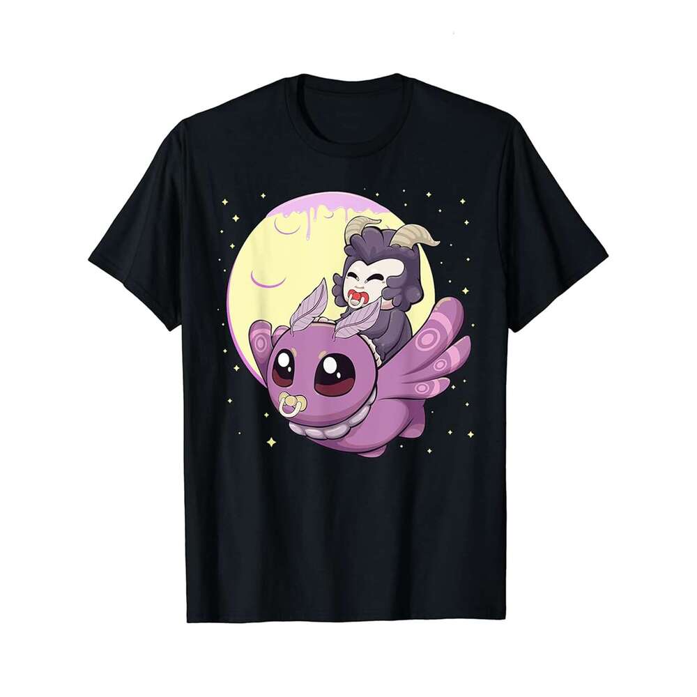 Designer T shirt Pastel Goth Kawaii Anime Girl Cuddling Cute Reaper for Teens - 220g Tshits