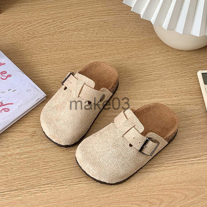 Childrens New Anti slip Soft soled Girls Single Boys Baby Bean Boken Shoes Cool Slippers Summer J250403