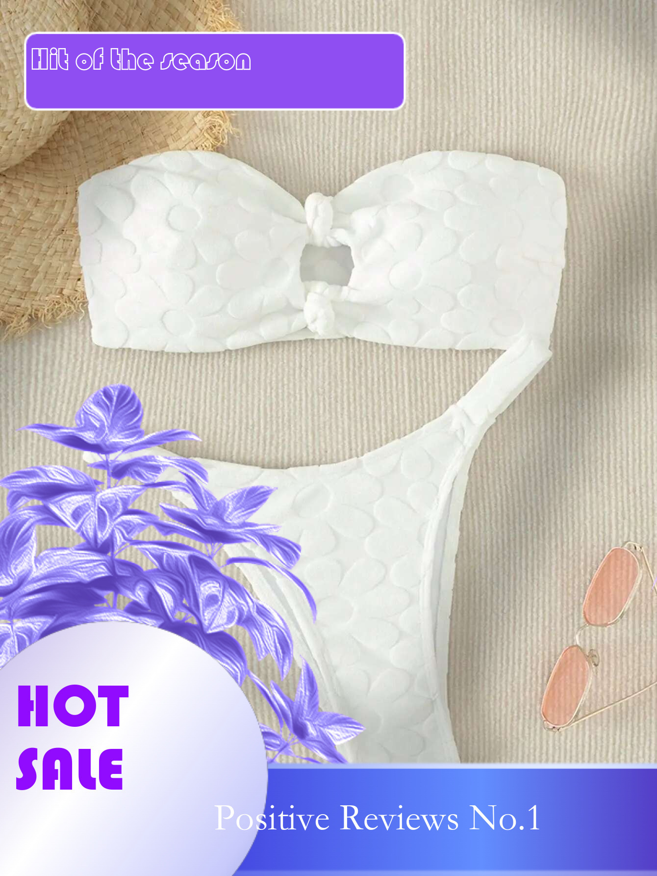 Dongdumaoyi Sexy White Bandeau Bikinis Sets Women Hollow Out Tie Bow Push Up Micro Swimsuit Brazilian Beach Bathing Suit Thong Swimwear