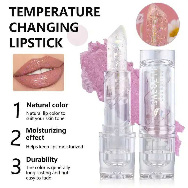 3-color shiny color changing lipstick anti drying and long-lasting moisturizing lipstick moisturizing jelly lipstick W250407