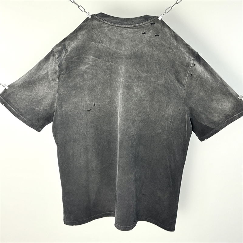 Yao888 Casual Fashion Vintage Solid Color Men Tee Style 100 Cotton Streetwear Oversize Loose T Shirt For 250312