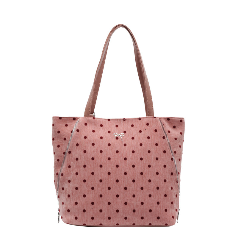 2025S Designer Women S Bag Wave Point Single Shoulder For Women New Artistic Bow Large Capacity Leisure Commuter Simple Tote Women S Bag