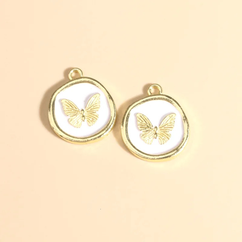 10 Cute Enamel Talisman Colorful Mini Butterfly Animal Pendants for Making Necklaces Keychains DIY Handmade Jewelry Discoveries 250325