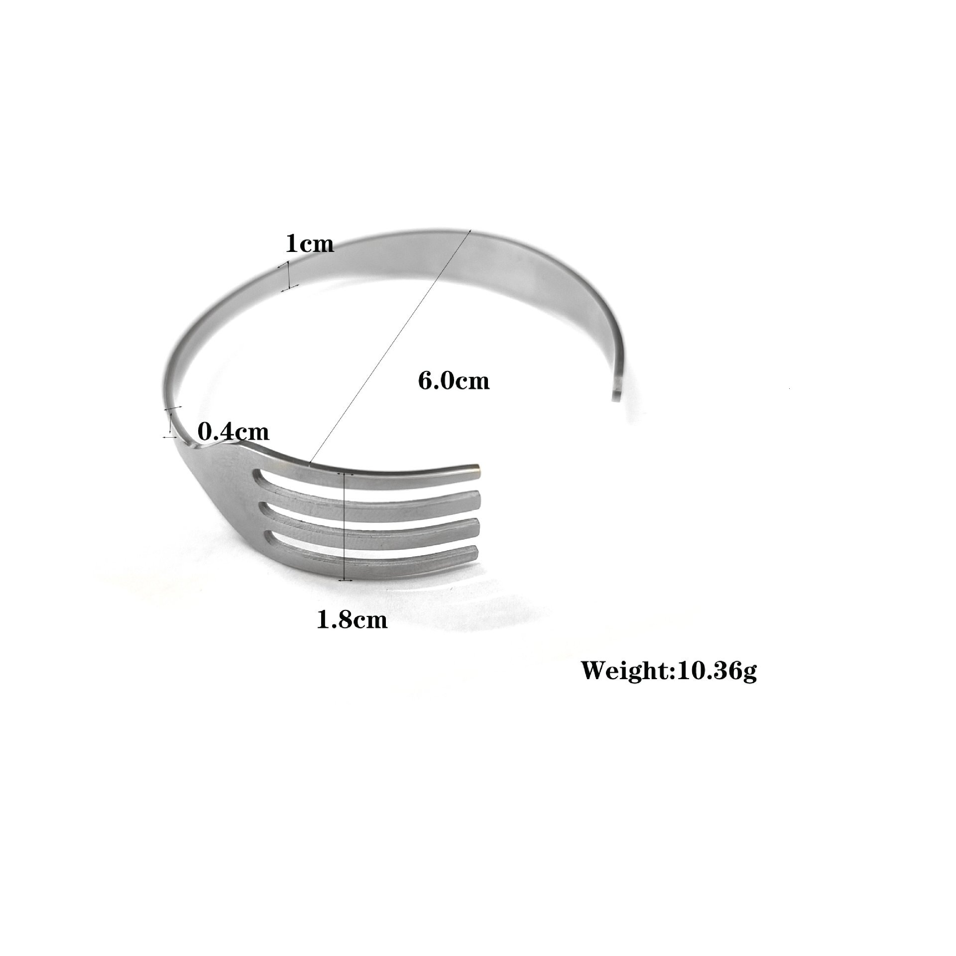 Top Source New Fashionable C-shaped Open Fork Bracelet for Men Women, Simple and Versatile Jewelry