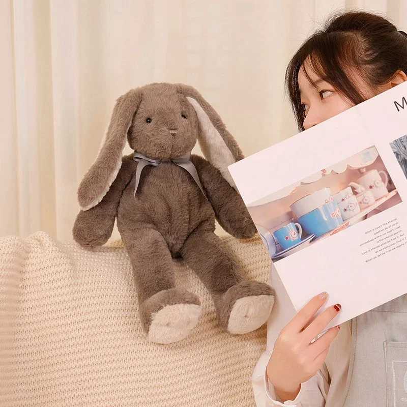 Easter Rabbit Plush Toys Soft Bunny Stuffed Animal Rabbit with Long Ear for Children Accompany Doll Birthday Gift Photo Props C251107