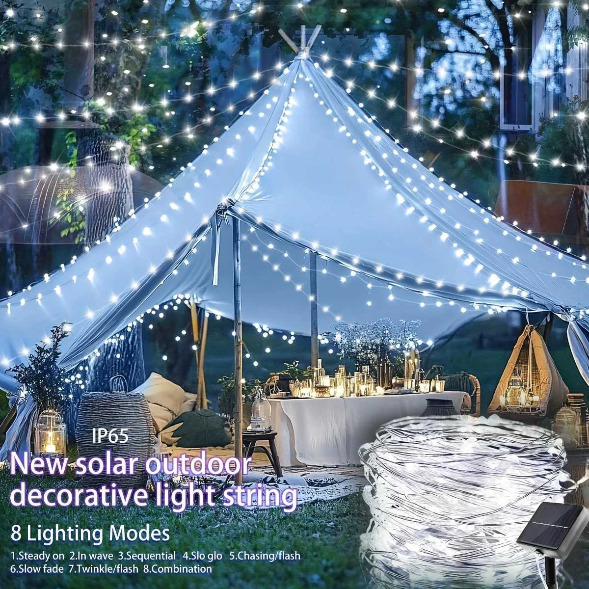 LED Solar String Lights Waterproof Garland Fairy Stirng Light Decor for Garden Trees Outdoor Party Weddings Christmas Halloween W251107