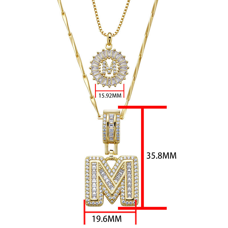 Y2K designer necklace for jewelry woman necklace designer for women Full-drill rock candy 26-letter pendant necklace designer jewlery for men moissani