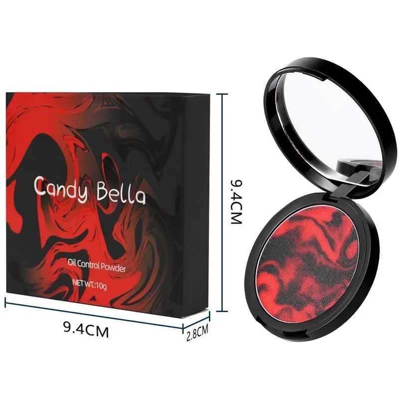 Oil control setting powder durable waterproof concealer transparent jelly matte compact facial powder cake with puff makeupXJ250407