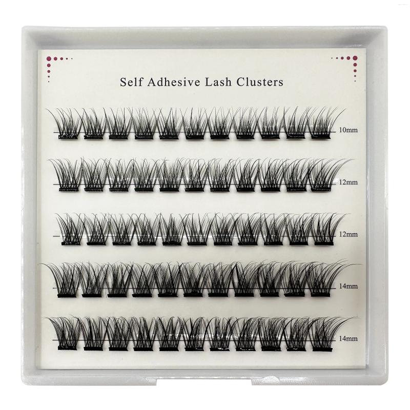 False Eyelashes Nuo Ribbon Self Adhesive Cluster Lashes Press On No Glue Needed Pre-bond Reusable Glueless Pre-Glued Lash Extension Private