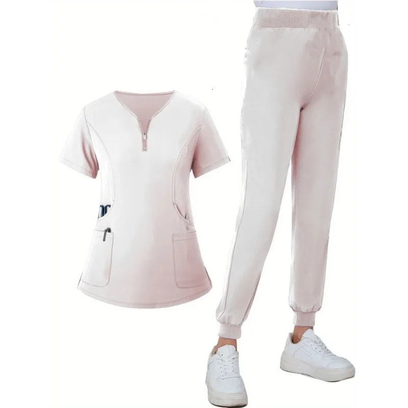 Selling Wholesale Hospital Uniform Thread Scrubs Nurse Soft Short Sleeve Scrub Suit Women Scrubs Uniforms Sets 250402