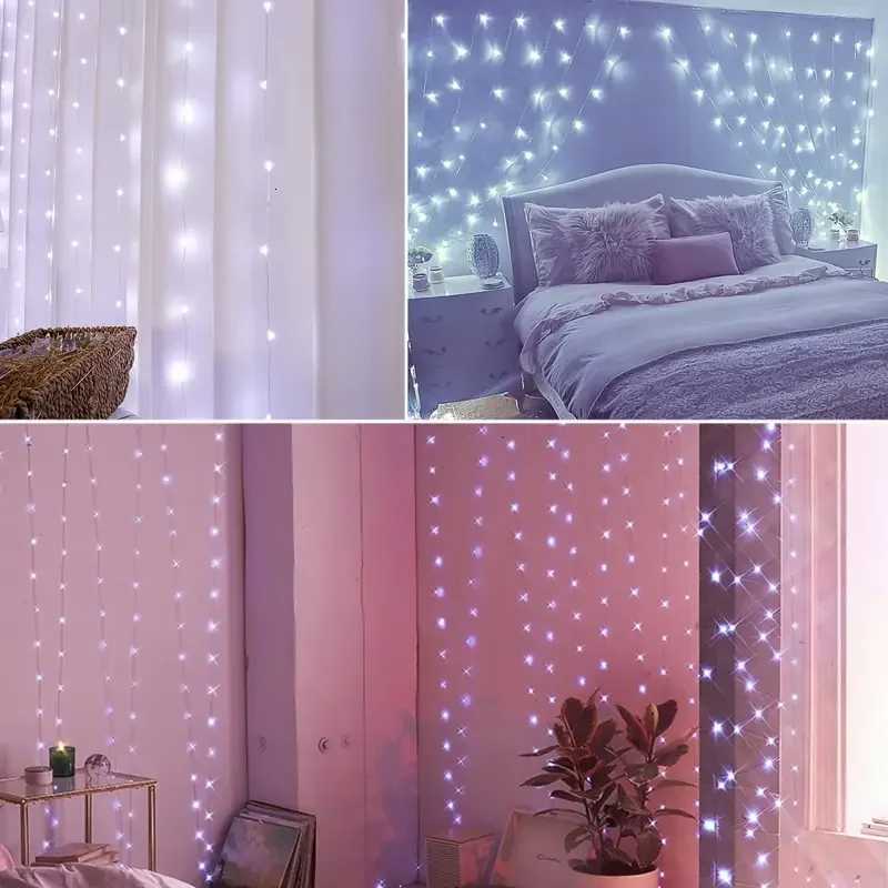 USB Christmas LED curtain lights indoor fairy curtain lights suitable for bedroom background windows holiday lighting W251107