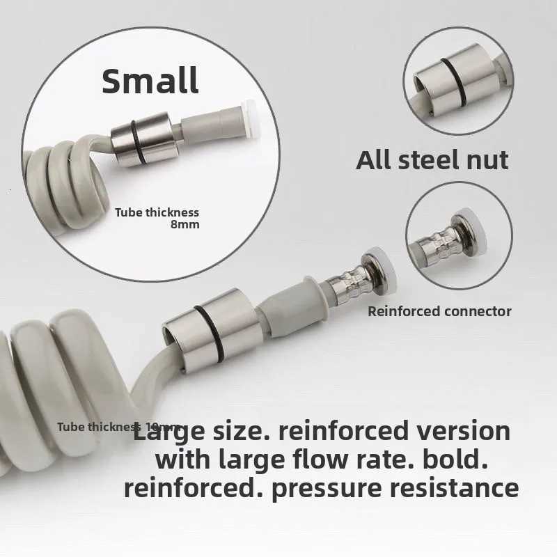 Elastic Water Pipe Telescopic Hose Toilet Spray Gun Extendable Garden Shower Faucet Spring Tube Pipes for He Kitchen Bathro Y251107