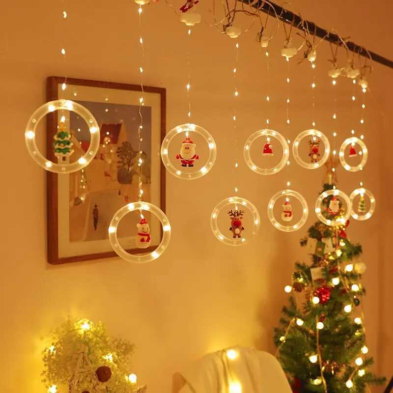 Christmas Ball LED Fairy Curtain Light String Wedding Holiday Garland Lamp for Home Room Party Decoration Navidad W251107