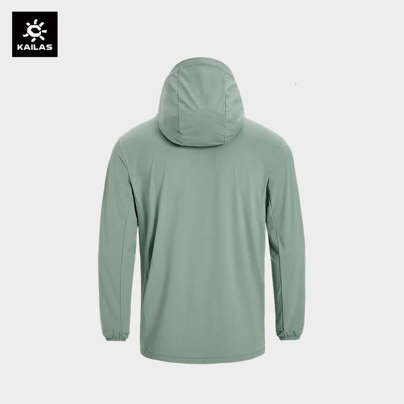 UPF 50 Outdoor Hooded SunProtective Windbreaker Jacket Men Hiking Travel Camping Casual Zipper Trench Jackets KG2316137 250312